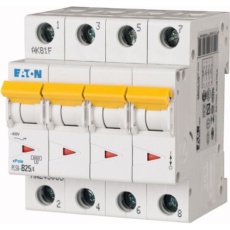 Disjoncteur PLS 4X25A 6kA courbe C (000243089)