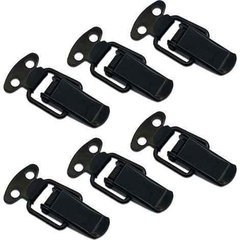 6 Pièces Fermoir à Levier Loquet à Ressort Verrou de Caisse pour Boîte à Outils Tiroir Armoire (45.7 x 20.5 mm) (1/5)