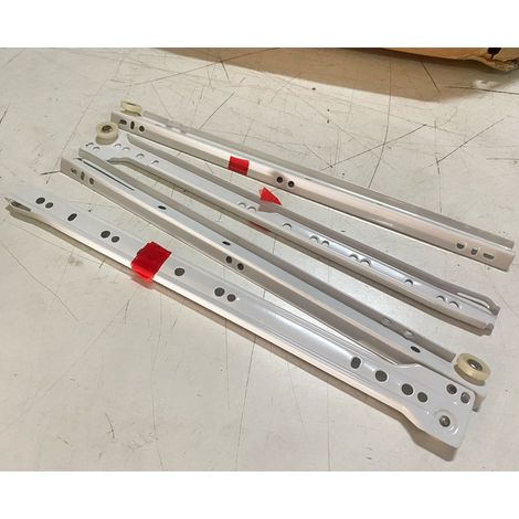 Caja 25 u.d de Guías metálicas para cajón de 35 cm blanco (1/3)