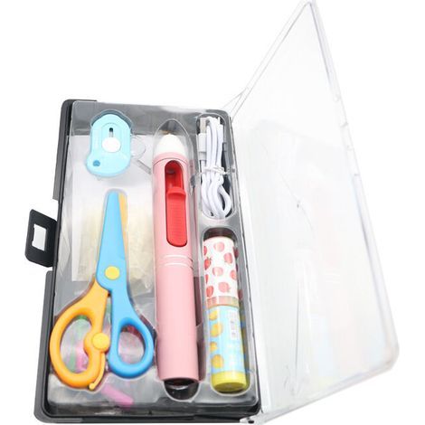 Wiederaufladbares Heißklebepistolen-Set mit kurzen Klebesticks und Mini-Akku-Heißklebestift (1/5)