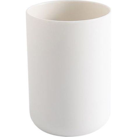 Portacepillos de dientes, portacepillos de dientes para baño, vaso, vaso de plástico (blanco) (1/5)