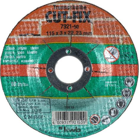 Schneidscheiben kwb Cut-Fix 125 mm 3 mm für Stein