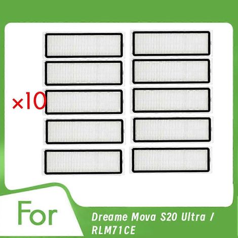 10er-Pack Filter für Dreame Mova S20 Ultra / RLM71CE Staubsauger – Extrem robustes Zubehör und Ersatzteile (1/5)