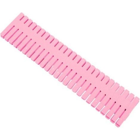 Drawer Organizer, 24-Piece Adjustable Drawer Dividers, Grid Compartment Separators for Underwear, Socks, Office Supplies, etc. (Pink) 32cm x 7cm (1/4)