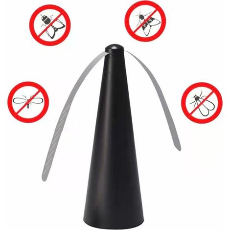 Ventilateur Répulsif à Mouches Alimentaire - Protection sans Insecticide pour Nourriture - pour Camping, Restaurant ou Jardin - Noir (1/3)