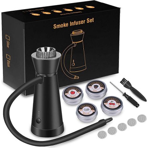 Cocktail-Räucherofen, elektrisches, tragbares Räuchergerät für Speisen und Getränke, (A)--