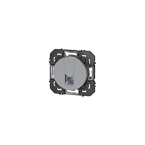 PRISE BLINDÉE RJ45 CATÉGORIE 6 FTP FINITION ALUMINIUM DOOXIE LEGRAND LEG600476