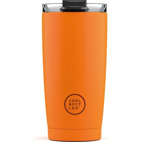 Gobelet Isotherme en Acier Inoxydable 550 ml - Tasse Thermique avec Couvercle Hermétique - Boissons froides 10h et chaudes 5h - Finition Anti-tâches - Vivid Orange (1/5)