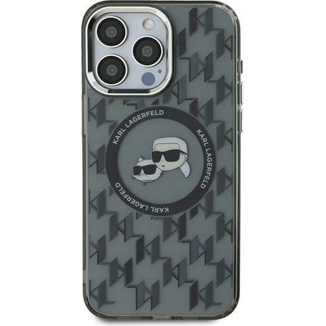 Karl Lagerfeld KLHMP16LHMCKMHK iPhone 16 Pro 6,3" schwarz/schwarz IML Monogram Karl&Choupette Kopf MagSafe (1/2)