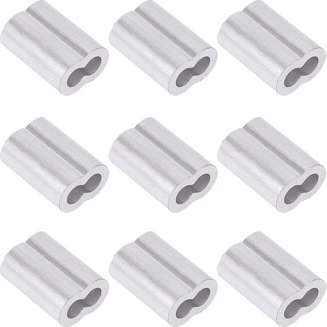 Lot de 50 manchons à sertir en aluminium de 5 mm pour câble métallique et câble ou toute autre chose nécessitant un câble solide (1/5)