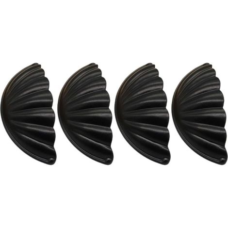Poignées de tiroir vintage coquille, lot de 4, pour meubles cuisine et salle de bain. Élégants boutons d'armoire : 7,6 x 3,2 x 2,1 c (1/5)
