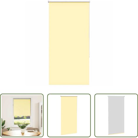 vidaXL Lichtschutz - Verdunkelungsrollo Gelb 80x130 cm Stoffbreite 75,7 cm Polyester (1/5)