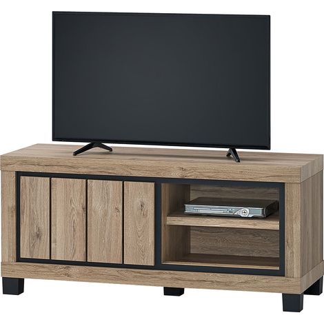 Meuble TV contemporain 120 cm chêne summer Eluard