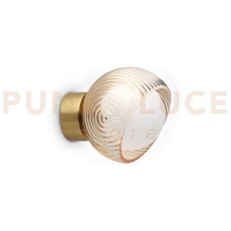 BLOOM APPLIQUE A PARETE 1 LUCE ATTACCO G9 LAMPADINA INCLUSA OTTONE