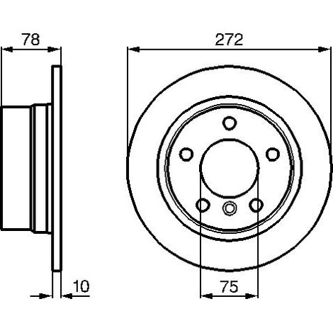 Lot de 2 Disques de frein BOSCH 0 986 478 641 BMW 34 21 1 160 809