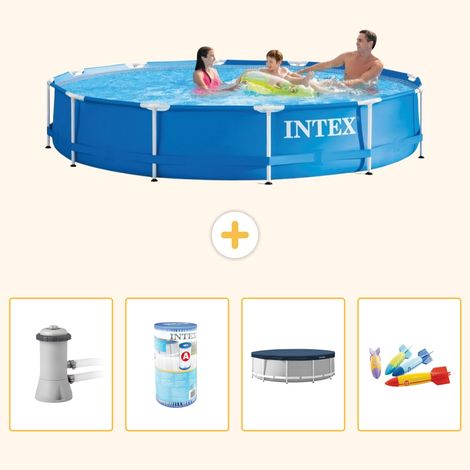 Intex Piscine Tubulaire Ronde - 366x76 cm - 5-pièces  S193 (1/5)