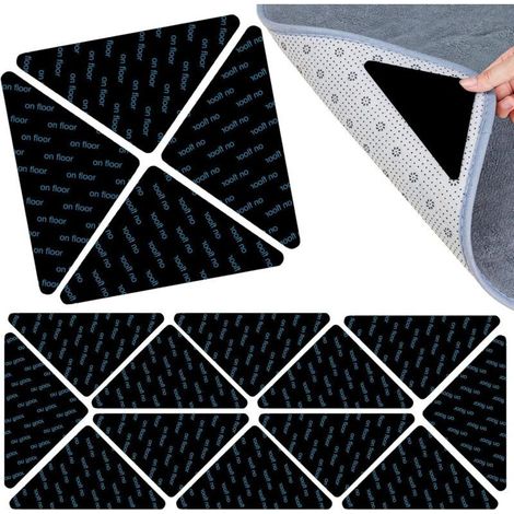 Set mit 16 Antirutschaufklebern für Teppiche, Antirutschunterlagen, Antirutsch-Teppicheckenschoner, Antirutschunterlagen