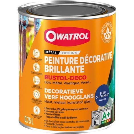 Pintura Durieu Rustol Deco Antióxido 0.75l Azul Ultramar Ral 5002 - Owatrol