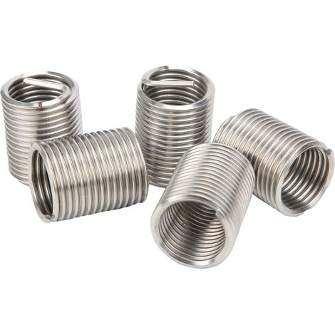 5 Stück Gewindeeinsätze, Reduziermuttern-Reparaturwerkzeug, Edelstahl, M22x2,5x2D (1/5)
