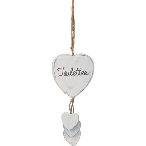 Plaque de Porte en bois blanchi et vieilli 8.5 x 27 cm - Atmosphera
