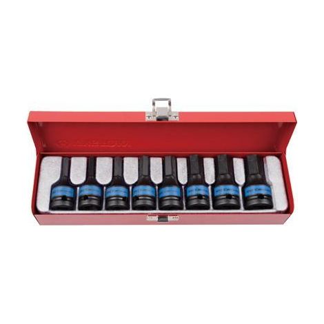 King Tony 4418MP 8-teiliges Rotes Schlagschraubenset
