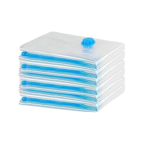 Sacchetto sottovuoto per abiti aspirapolvere 6x Taglia S (60x40cm) - Riutilizzabile per viaggi, materassi e riporre abiti (1/4)