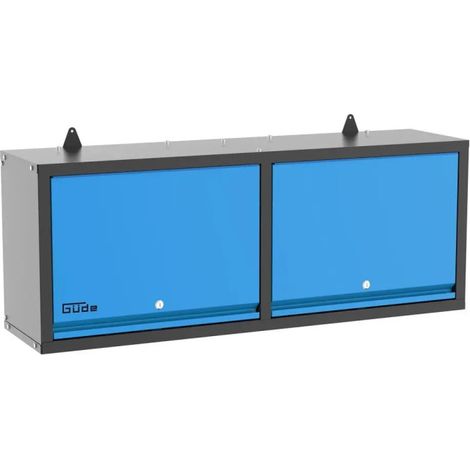Güde – Armoire d'atelier suspendue 2 portes – 1200 mm de large – 460 mm de haut – 2 étagères – Verrouillage séparé