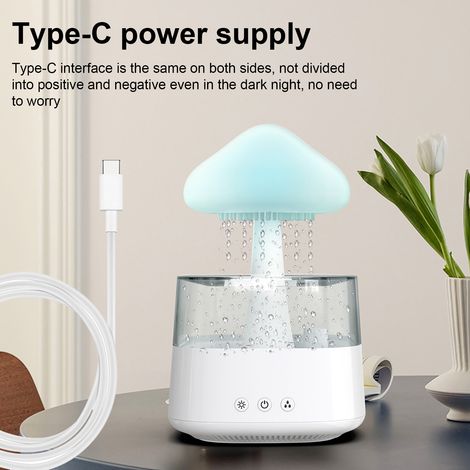 Tragbarer Luftbefeuchter mit Regenwolken-Aroma-Diffusor für Hotelzimmer und Zuhause – Geschenkidee (1/5)