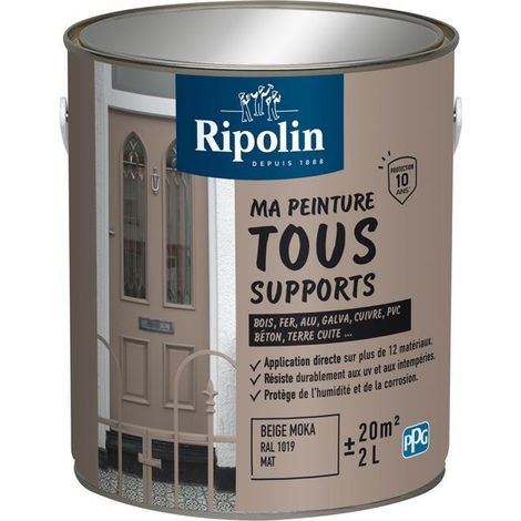 Pittura multi-supporto - Beige moka - RAL 1019 - Opaco - Ripolin - 2L