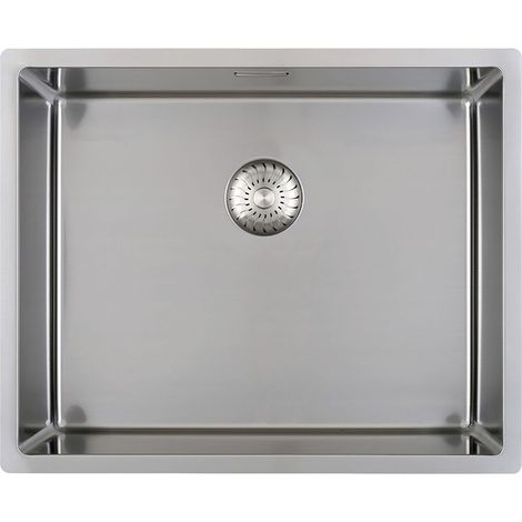Solido 3D-Spüle CAPP40R10 Edelstahl Spülbecken - Integral-Siebkorbüberlaufventil - 440x440mm