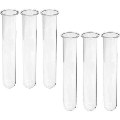 Lot de 6 Tubes à Essai en Verre pour Propagation et Culture Hydroponique, Vases Soliflores 2,5 X 3 X 15 CM, Conçus pour Jardinières Suspendues et Décorations (1/5)