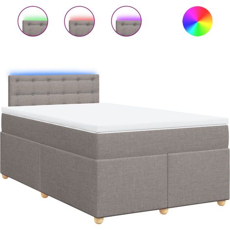 Maison Exclusive - Giroletto a Molle con Materasso Tortora 120x190 cm in Tessuto (1/5)