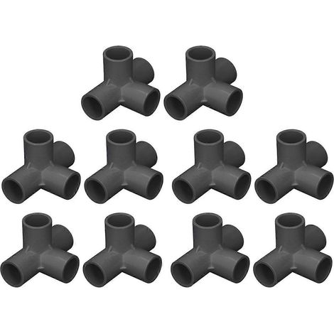 10 Stück PVC-Rohrverbinder 0,8 Zoll Rohrverbindung 4-Wege-Winkelverbinder für Möbel- und Zeltverbindungen