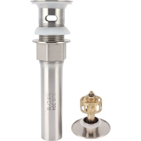 Drain d'évier en acier inoxydable avec bouchon de filtre de vidange d'évier de trop-plein pour la maison (1/5)