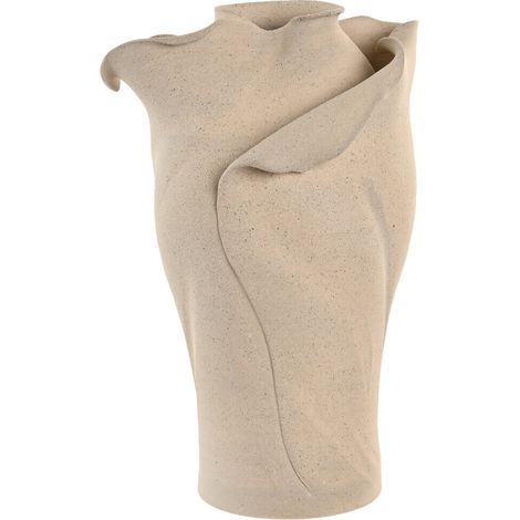 Jarron Ceramica 24X24X37 Organico Artesanal Blanco (1/3)
