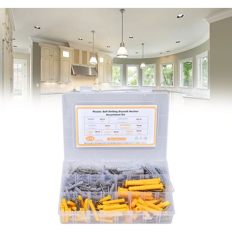 Ensemble de 210 vis autotaraudeuses en acier au carbone pour tubes d'expansion en plastique (1/5)