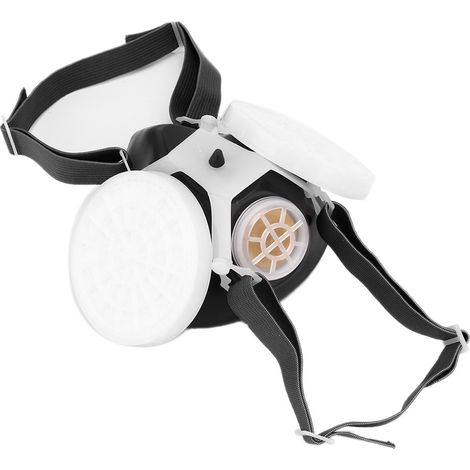 Masque de protection respiratoire anti-poussière avec double filtre pour travaux de découpe et de travail (1/5)