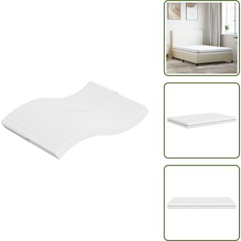 Materasso senza molle - vidaXL Materasso in Schiuma Mediamente Morbido 140x190 cm - Comfort notte
