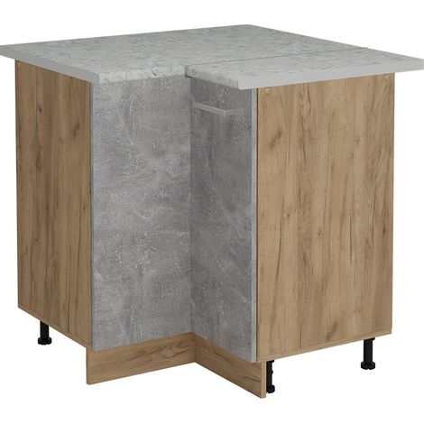 Armario de esquina R-Line, Hormigón, 75.6 cm ET Mármol, Vicco
