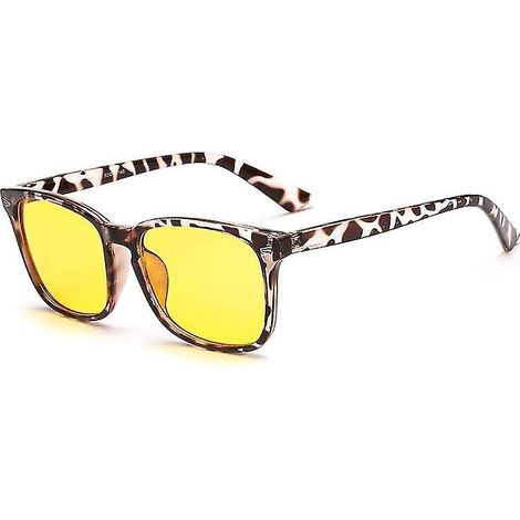 Lunettes anti-lumière bleue pour jeux vidéo, filtre anti-UV, adultes et enfants, jaune léopard (1/4)