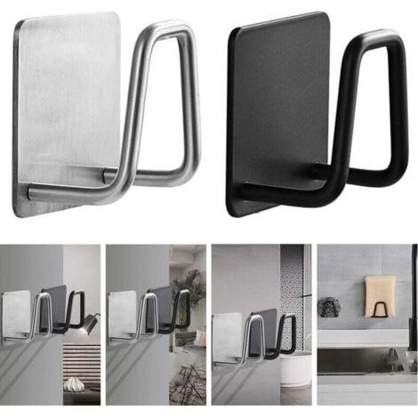 BUNTHAUS Organisateur évier Support d\\'éponges de cuisine éponges d\\'évier auto-adhésives égouttoir de séchage 304 support de rangement en acier inoxydable accessoires d\\'évier de cuisine (1/5)