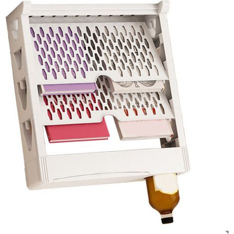 Bibliothèque multifonction style épuré grande capacité une rangée gain de place multi-étagères casier à livres double étagère blanc plastique (1/4)