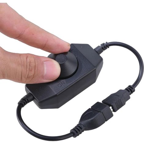 LED Strip Dimmer Switch,Contrôleur Gradateur Bande LED avec USB Adaptateur,5V Interrupteur pour Mono-couleur Bande (1/5)