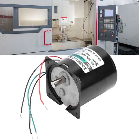 Moteur synchrone à courant alternatif XD80KTYZ + condensateur 60 W à aimant permanent, moteur lent, bidirectionnel, contrôlable, couple élevé, faible vitesse, micromoteur à arbre excentrique, 20 tr/mi (1/5)