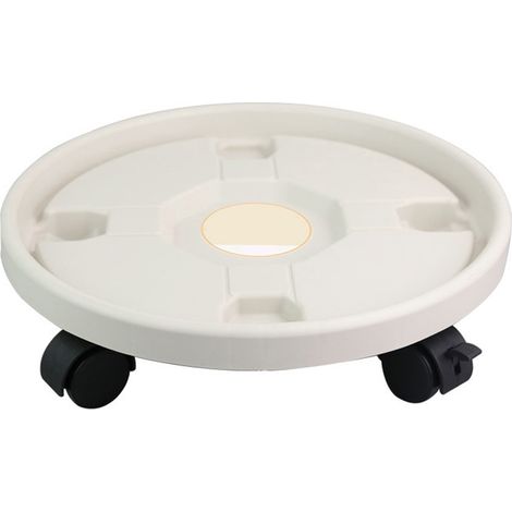 Un support à roulettes pour pots de fleurs la base ronde est équipée de roulettes et peut être utilisée aussi bien à l'intérieur qu'à l'extérieur. (1/5)