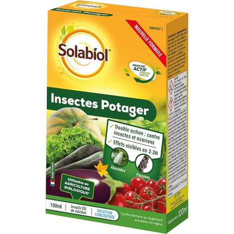 SOLABIOL SOLIPOT100 - Anti-Insectes Potager- Etui 100 ml- Utilisable en Agriculture Biologique (1/5)