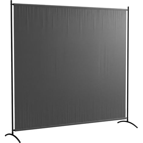 Paravent extérieur monobloc 180 cm protection UV30 jardin terrasse balcon séparation gris foncé (1/5)