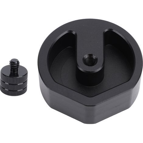 Adaptateur de montage sur trépied en alliage d'aluminium, support de montage robuste pour remorque, Yacht, véhicule de Camping, noir. (1/5)