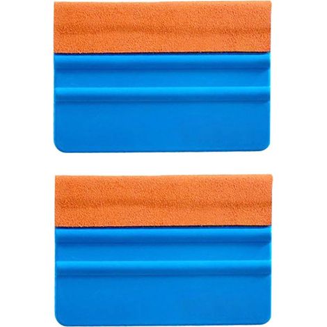 Premium Suede Squeegee for Car Vinyl Wrap, Heavy Duty Window Film Squeegee, Sticker Squeegee (2-Pack, Orange) (1/5)