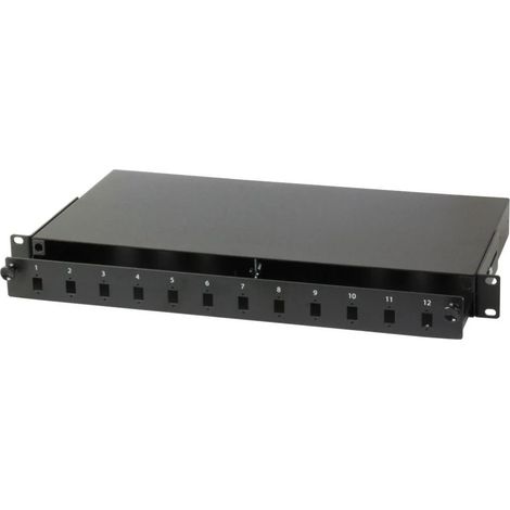 WP Europe Cassetto Rack 19 Pollici 1U per Fibra Ottica Nero